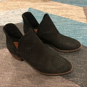 Black Perforated Booties